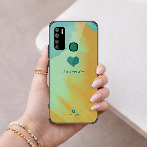 Infinix Note 7 Lite Cover - Onation Heart Series - HQ Ultra Shine Premium Infinity Glass Soft Silicon Borders Case