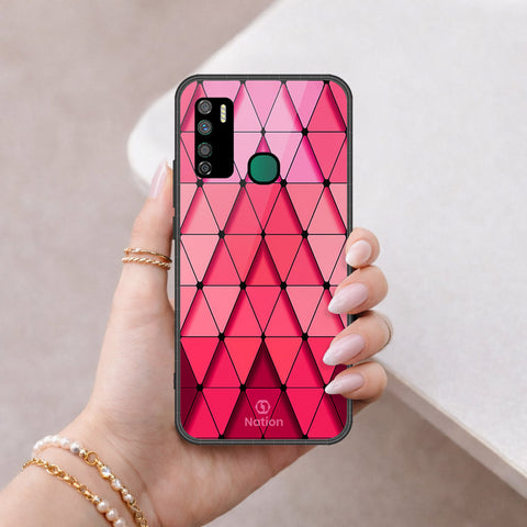 Infinix Note 7 Lite Cover - Onation Pyramid Series - HQ Ultra Shine Premium Infinity Glass Soft Silicon Borders Case