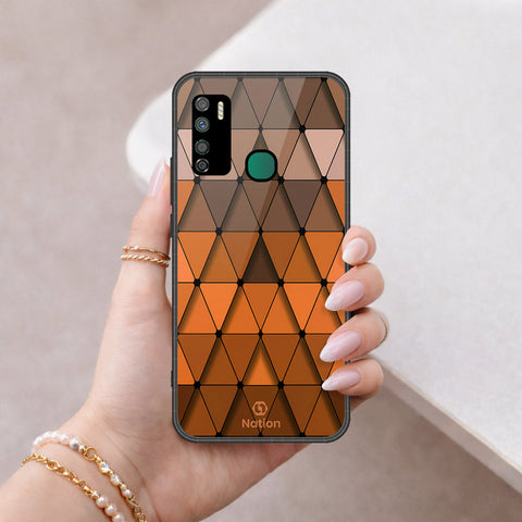 Infinix Note 7 Lite Cover - Onation Pyramid Series - HQ Ultra Shine Premium Infinity Glass Soft Silicon Borders Case