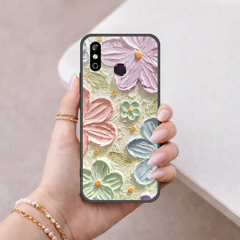 Infinix Smart 4 Cover - Floral Series - Design 15 - Blue & Green - HQ Premium Shine Durable Shatterproof Case