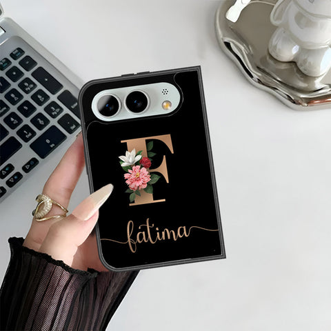 iPhone Fold Cover - Personalized Alphabet Series - HQ Premium Shine Durable Shatterproof Case