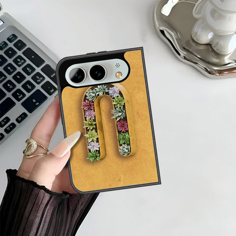 iPhone Fold Cover - Personalized Alphabet Series - HQ Premium Shine Durable Shatterproof Case