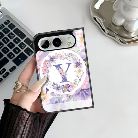 iPhone Fold Cover - Personalized Alphabet Series - HQ Premium Shine Durable Shatterproof Case