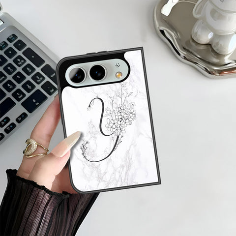 iPhone Fold Cover - Personalized Alphabet Series - HQ Premium Shine Durable Shatterproof Case