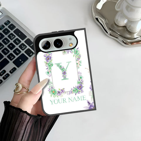 iPhone Fold Cover - Personalized Alphabet Series - HQ Premium Shine Durable Shatterproof Case