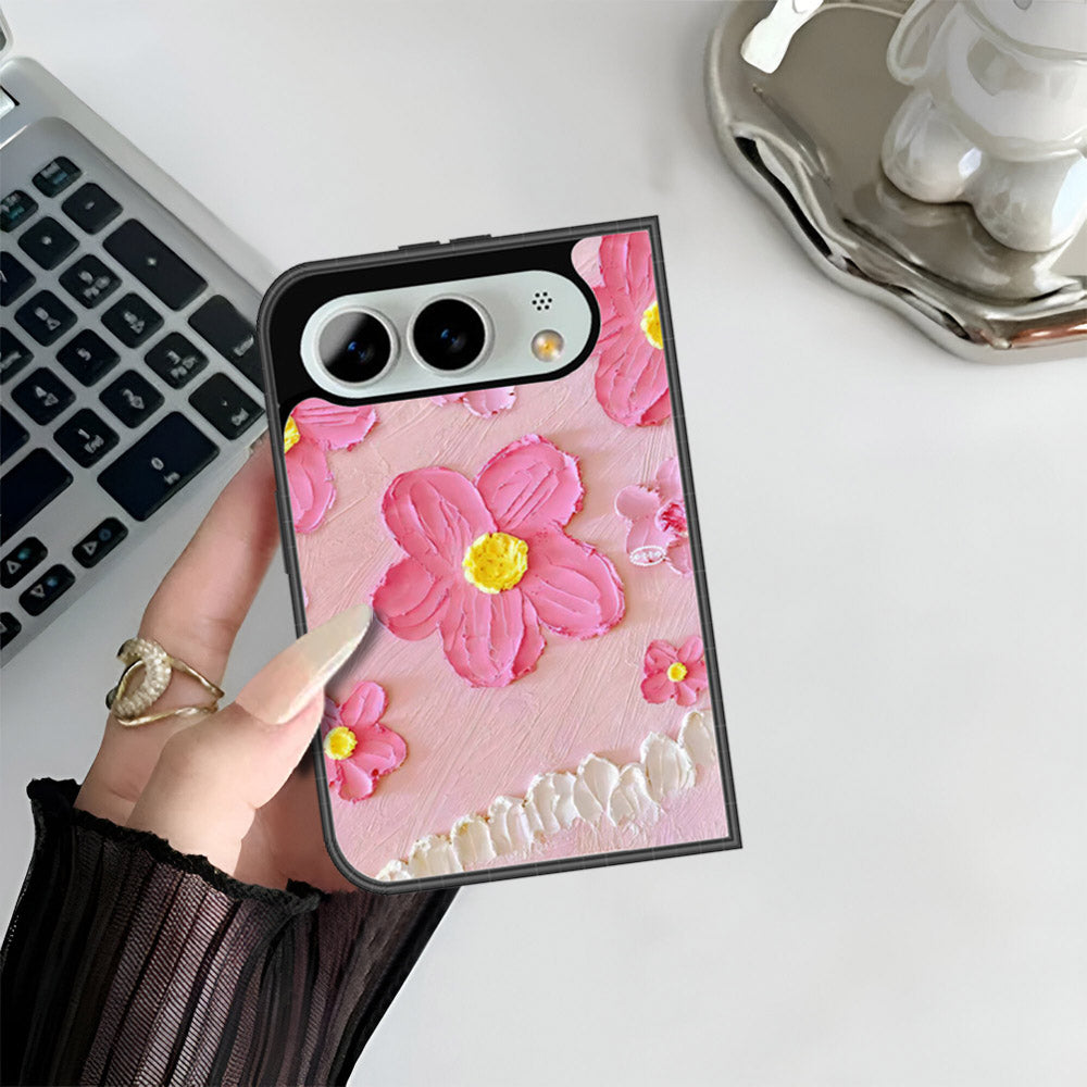 iPhone Ultra Cover - Floral Series - Design 2 - Pink - HQ Premium Shine Durable Shatterproof Case
