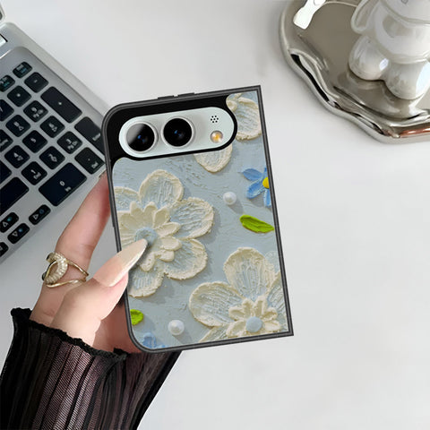 iPhone Ultra Cover - Floral Series - Design 3 - Sky Blue - HQ Premium Shine Durable Shatterproof Case