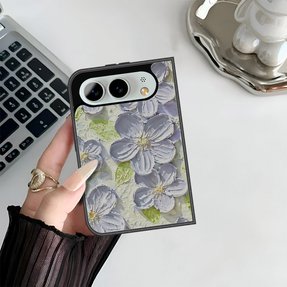 iPhone Ultra Cover - Floral Series - Design 12 - Grey & Green - HQ Premium Shine Durable Shatterproof Case