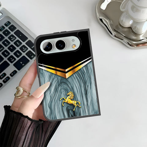 iPhone Fold Cover - Majestic Royal V Design - HQ Premium Shine Durable Shatterproof Case