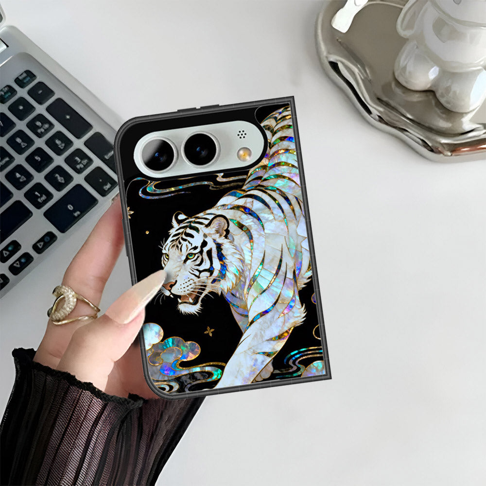 iPhone Fold Cover - Pearl Dynasty Series - HQ Premium Shine Durable Shatterproof Case