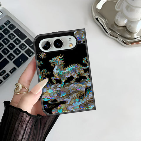 iPhone Fold Cover - Pearl Dynasty Series - HQ Premium Shine Durable Shatterproof Case