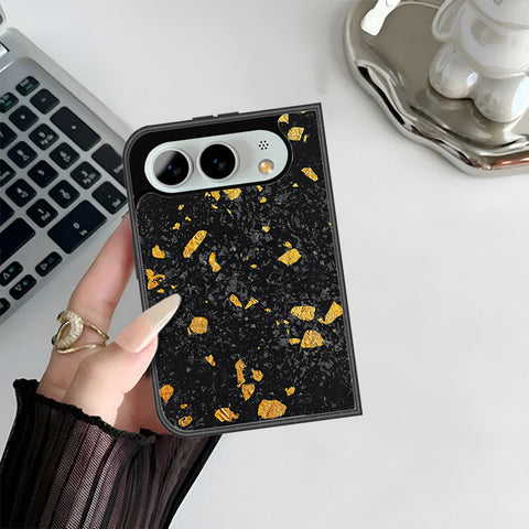 iPhone Fold Cover - Black Marble Series - HQ Premium Shine Durable Shatterproof Case