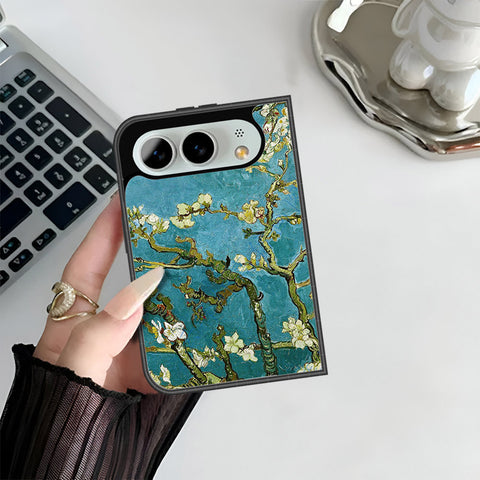iPhone Fold Cover - Floral Series 2 - HQ Premium Shine Durable Shatterproof Case