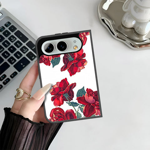 iPhone Fold Cover - Floral Series 2 - HQ Premium Shine Durable Shatterproof Case