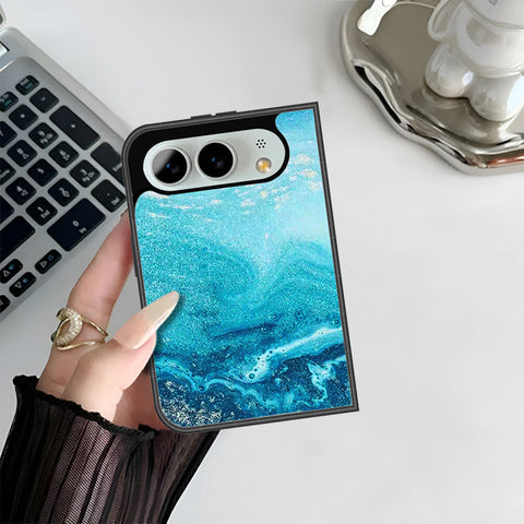 iPhone Fold Cover - Mystic Marble Series - HQ Premium Shine Durable Shatterproof Case