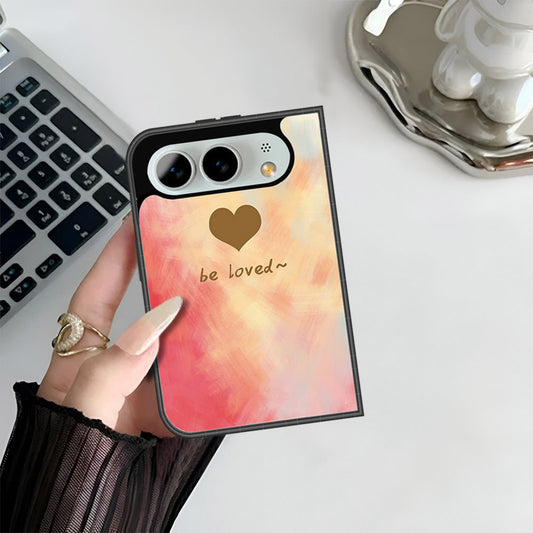 iPhone Fold Cover - ONation Heart Series - HQ Premium Shine Durable Shatterproof Case