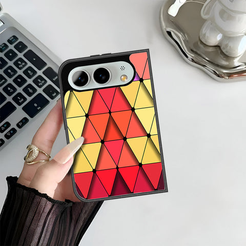 iPhone Fold Cover - ONation Pyramid Series - HQ Premium Shine Durable Shatterproof Case