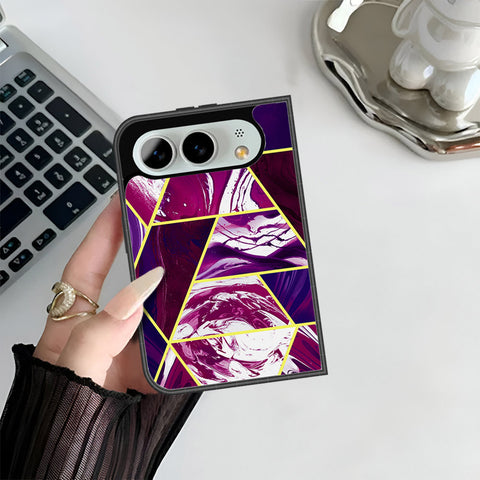 iPhone Fold Cover - O'Nation Shades of Marble Series - HQ Premium Shine Durable Shatterproof Case