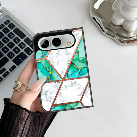 iPhone Fold Cover - O'Nation Shades of Marble Series - HQ Premium Shine Durable Shatterproof Case