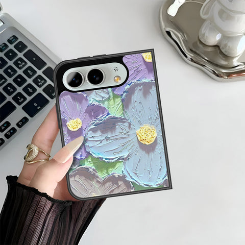 iPhone Ultra Cover - Floral Series - Design 1 - Purple & Aqua - HQ Premium Shine Durable Shatterproof Case