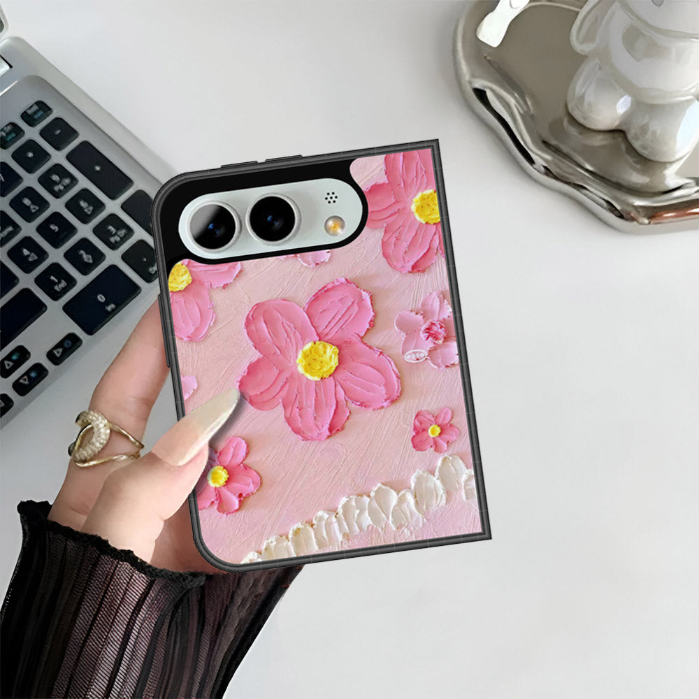 iPhone Ultra Cover - Floral Series - Design 2 - Pink - HQ Premium Shine Durable Shatterproof Case