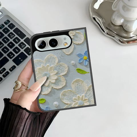 iPhone Ultra Cover - Floral Series - Design 3 - Sky Blue - HQ Premium Shine Durable Shatterproof Case