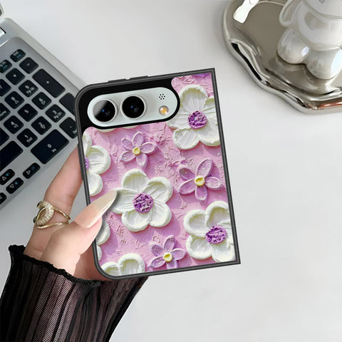 iPhone Ultra Cover - Floral Series - Design 4 - Purple & White - HQ Premium Shine Durable Shatterproof Case