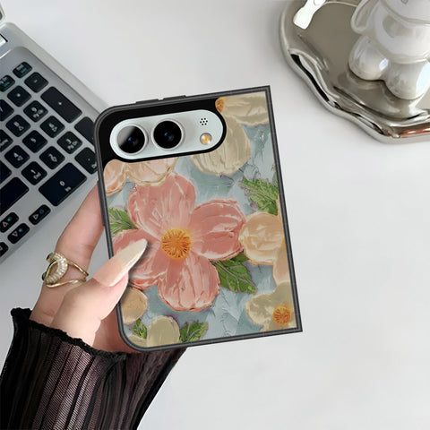 iPhone Ultra Cover - Floral Series - Design 16 - Cyan & Pink - HQ Premium Shine Durable Shatterproof Case