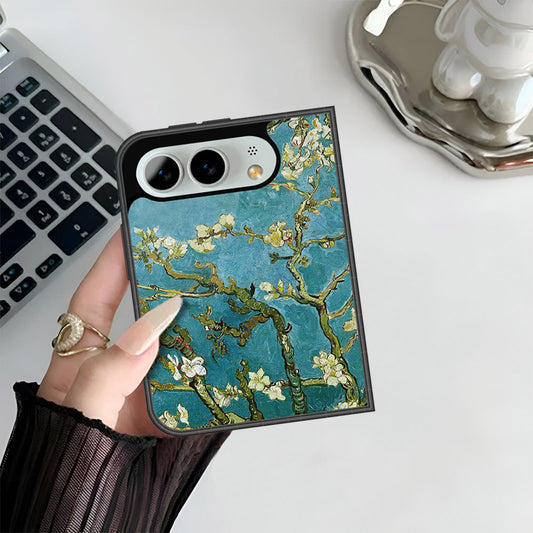 iPhone Fold Cover - Floral Series 2 - HQ Premium Shine Durable Shatterproof Case
