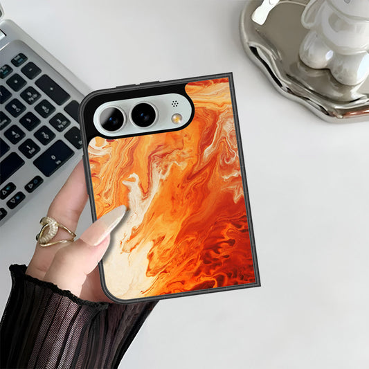 iPhone Fold Cover - Mystic Marble Series - HQ Premium Shine Durable Shatterproof Case