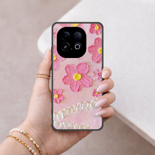 Vivo Y300 GT Cover - Floral Series - Design 2 - Pink - HQ Premium Shine Durable Shatterproof Case