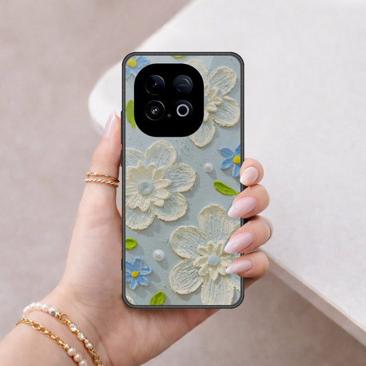 Vivo Y300 GT Cover - Floral Series - Design 3 - Sky Blue - HQ Premium Shine Durable Shatterproof Case