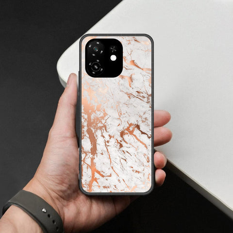 itel A100C Cover - White Marble Series 2 - HQ Premium Shine Durable Shatterproof Case