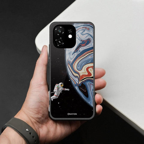 itel A100C Cover - Cosmic Marble Astronaut Design - HQ Premium Shine Durable Shatterproof Case