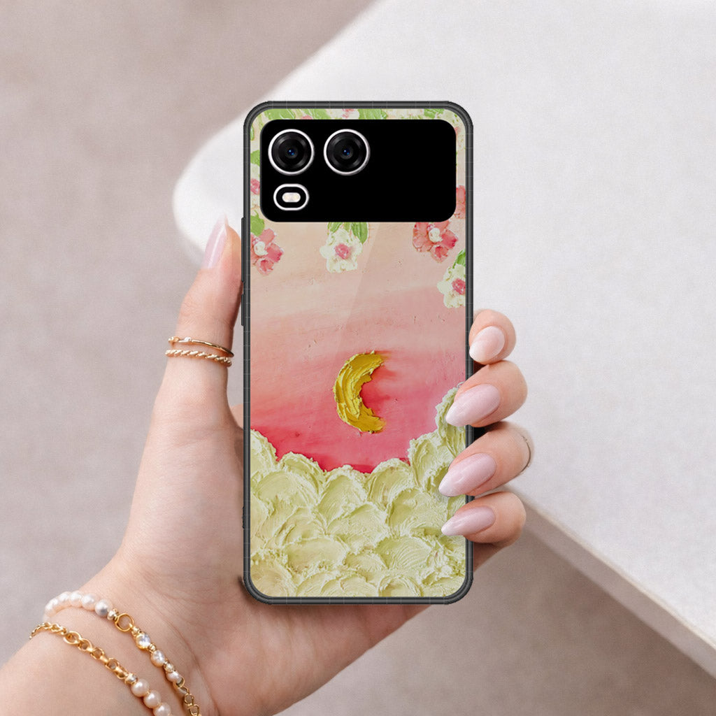 itel A200 Plus Cover - Floral Series - Design 7 - Pink & Yellow - HQ Premium Shine Durable Shatterproof Case