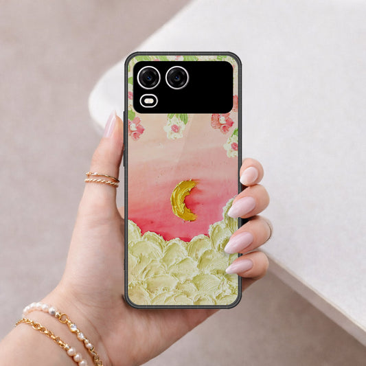itel A200 Cover - Floral Series - Design 7 - Pink & Yellow - HQ Premium Shine Durable Shatterproof Case