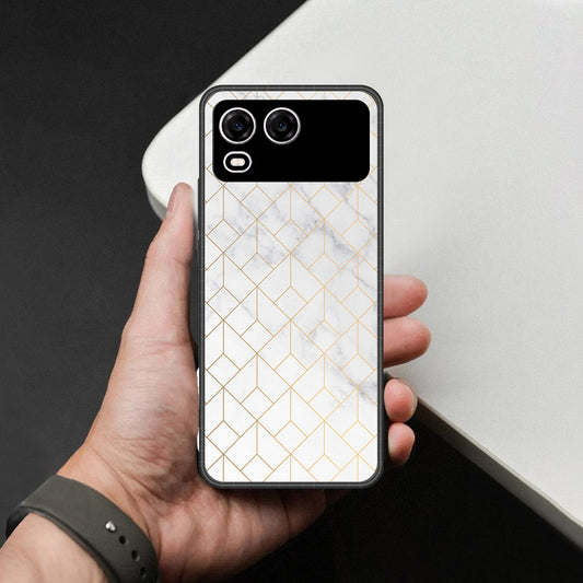itel A200 Plus Cover - White Marble Series 2 - HQ Premium Shine Durable Shatterproof Case