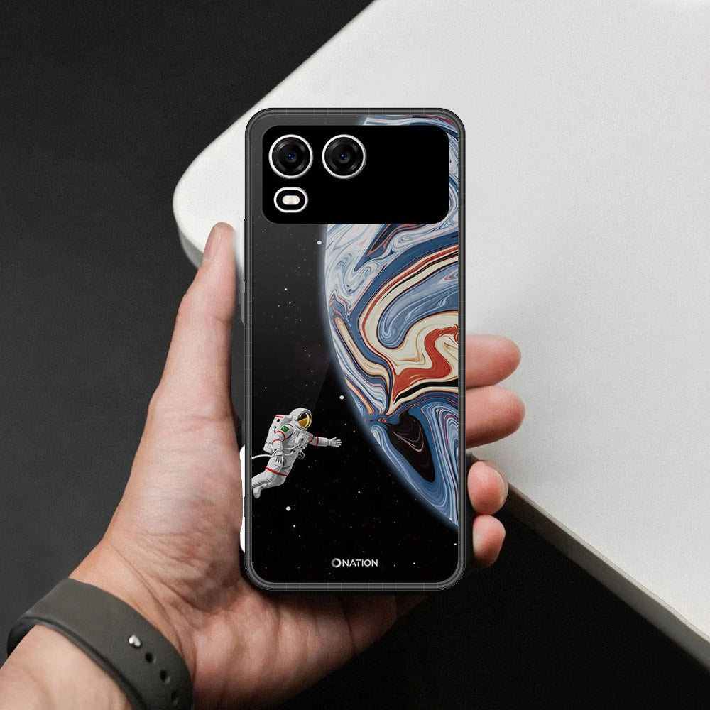 itel A200 Plus Cover - Cosmic Marble Astronaut Design - HQ Premium Shine Durable Shatterproof Case
