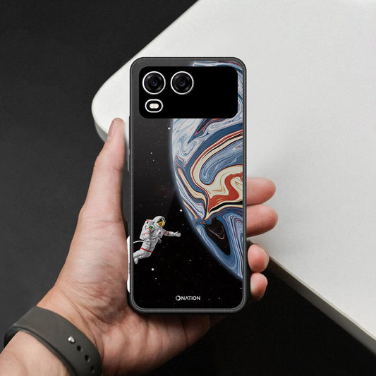 itel A200 Cover - Cosmic Marble Astronaut Design - HQ Premium Shine Durable Shatterproof Case