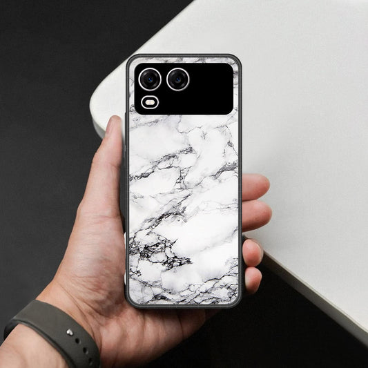 itel A200 Plus Cover - White Marble Series - HQ Premium Shine Durable Shatterproof Case