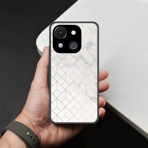 itel A50C Cover - White Marble Series 2 - HQ Premium Shine Durable Shatterproof Case