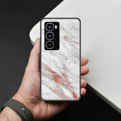 itel City 100 Cover - White Marble Series - HQ Premium Shine Durable Shatterproof Case
