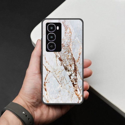 itel City 100 Cover - White Marble Series - HQ Premium Shine Durable Shatterproof Case
