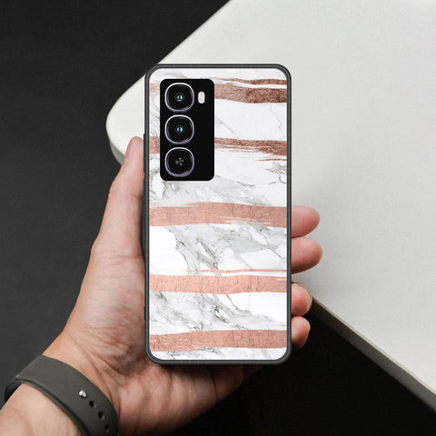itel City 100 Cover - White Marble Series - HQ Premium Shine Durable Shatterproof Case
