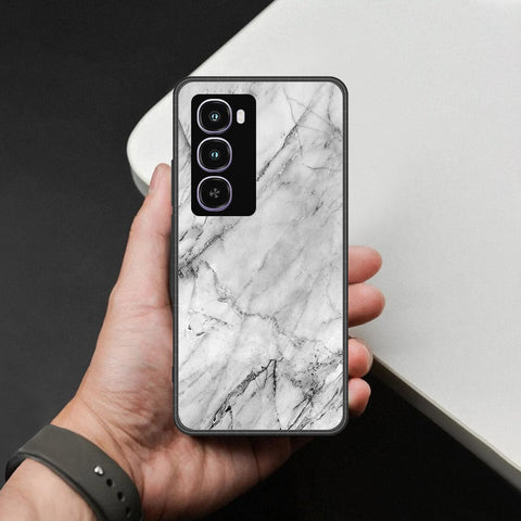 itel City 100 Cover - White Marble Series - HQ Premium Shine Durable Shatterproof Case