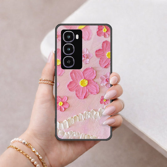 itel City 100 Cover - Floral Series - Design 2 - Pink - HQ Premium Shine Durable Shatterproof Case