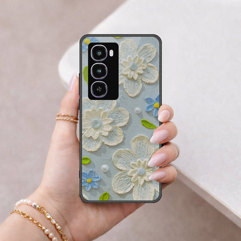 itel City 100 Cover - Floral Series - Design 3 - Sky Blue - HQ Premium Shine Durable Shatterproof Case