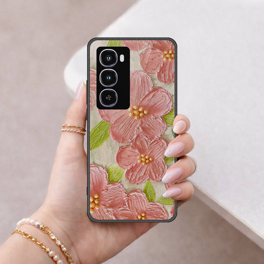 itel City 100 Cover - Floral Series - Design 9 - Pink & Green - HQ Premium Shine Durable Shatterproof Case