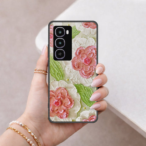 itel City 100 Cover - Floral Series - Design 13 - Offwhite & Green - HQ Premium Shine Durable Shatterproof Case