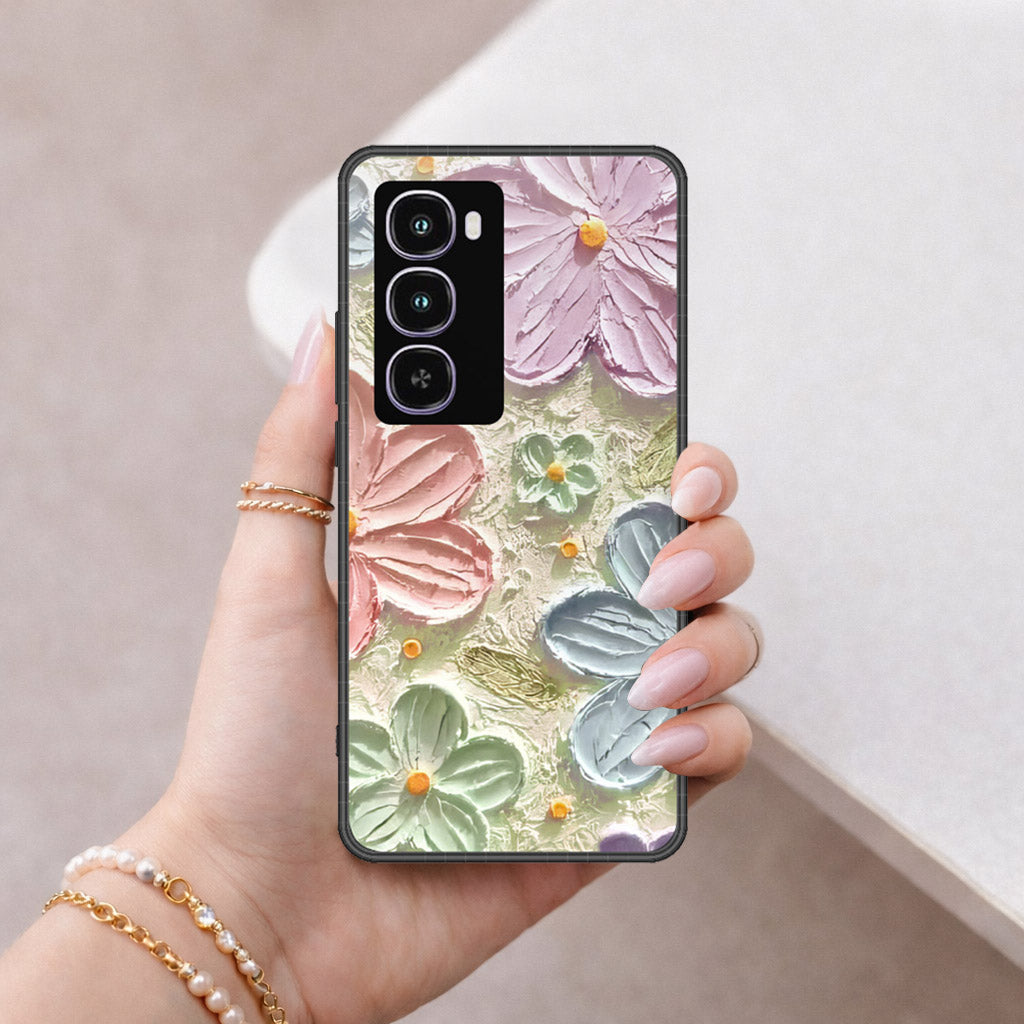 itel City 100 Cover - Floral Series - Design 15 - Blue & Green - HQ Premium Shine Durable Shatterproof Case